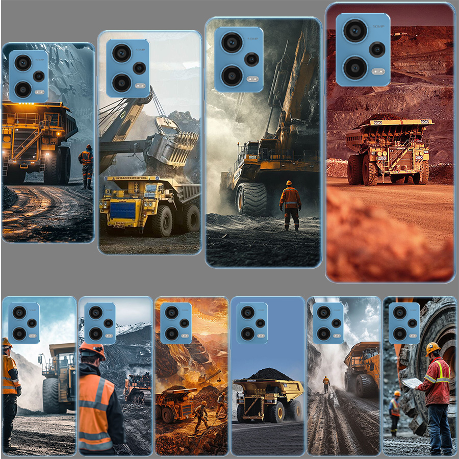 Dump Truck Heavy Equipment - جراب هاتف متين بتصميم شاحنة قلابة