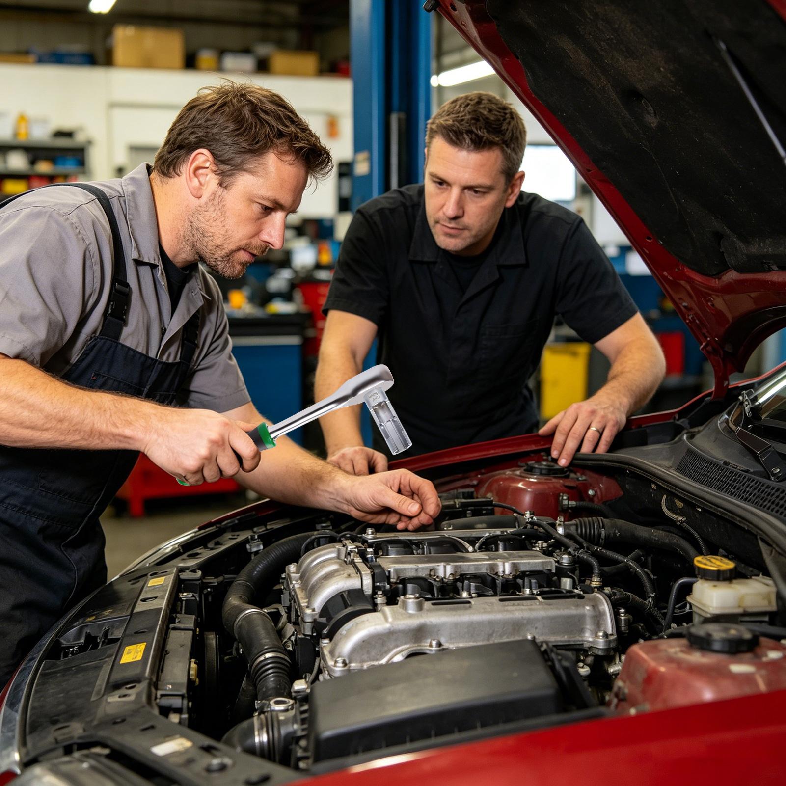 Heavy Equipment Technician - مقبس أنبوب زيت المحرك، أداة تثبيت