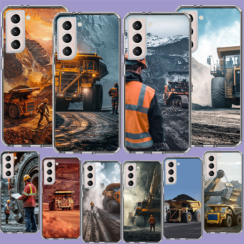 Dump Truck Heavy Equipment - جراب هاتف متين بتصميم شاحنة قلابة