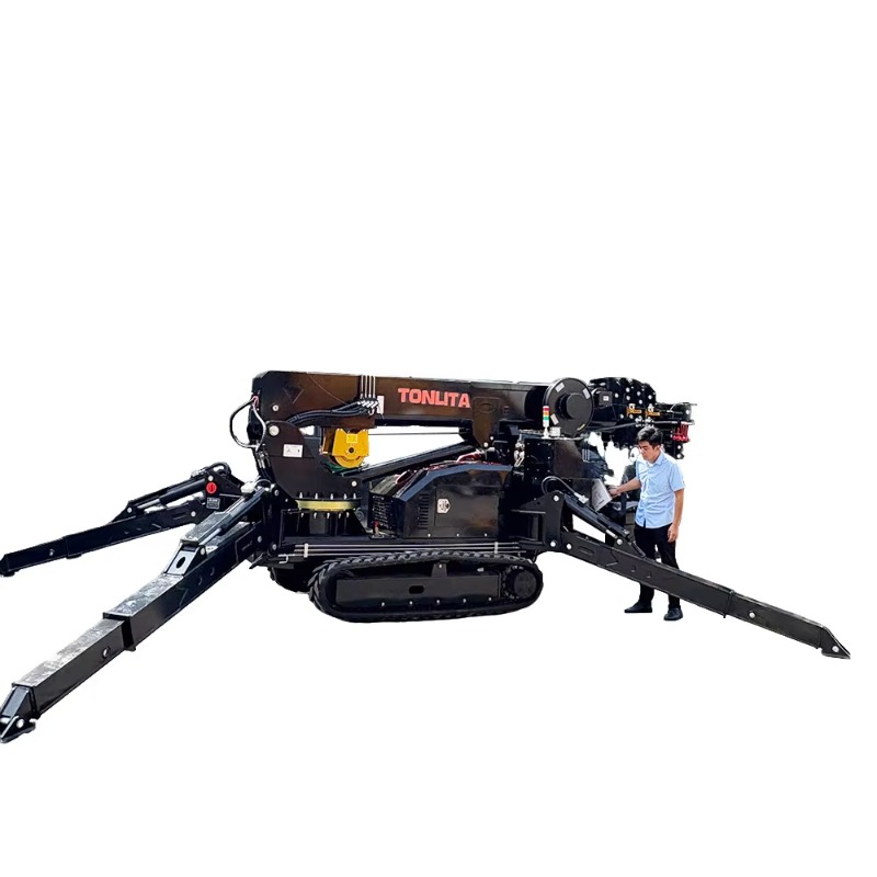 رافعة مخصصة بقدرة 10، 12، 14،  - مراجعة Compact Crawler Boom Lift وسعره