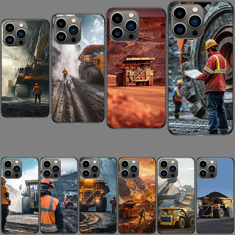 جراب هاتف متين بتصميم شاحنة قل - مراجعة Dump Truck Heavy Equipment وسعره