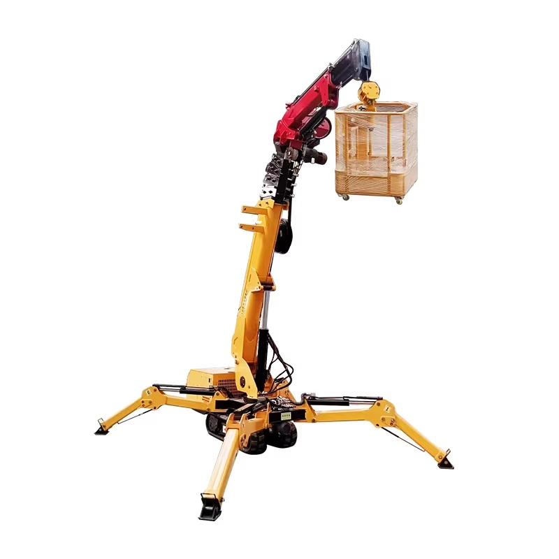 رافعة عنكبوتية زاحفة جديدة مدم - مراجعة Compact Crawler Boom Lift وسعره