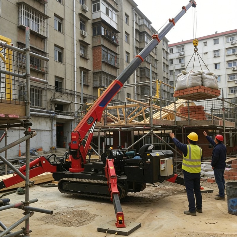 رافعة عنكبوتية صغيرة مخصصة بحم - مراجعة Compact Crawler Boom Lift وسعره