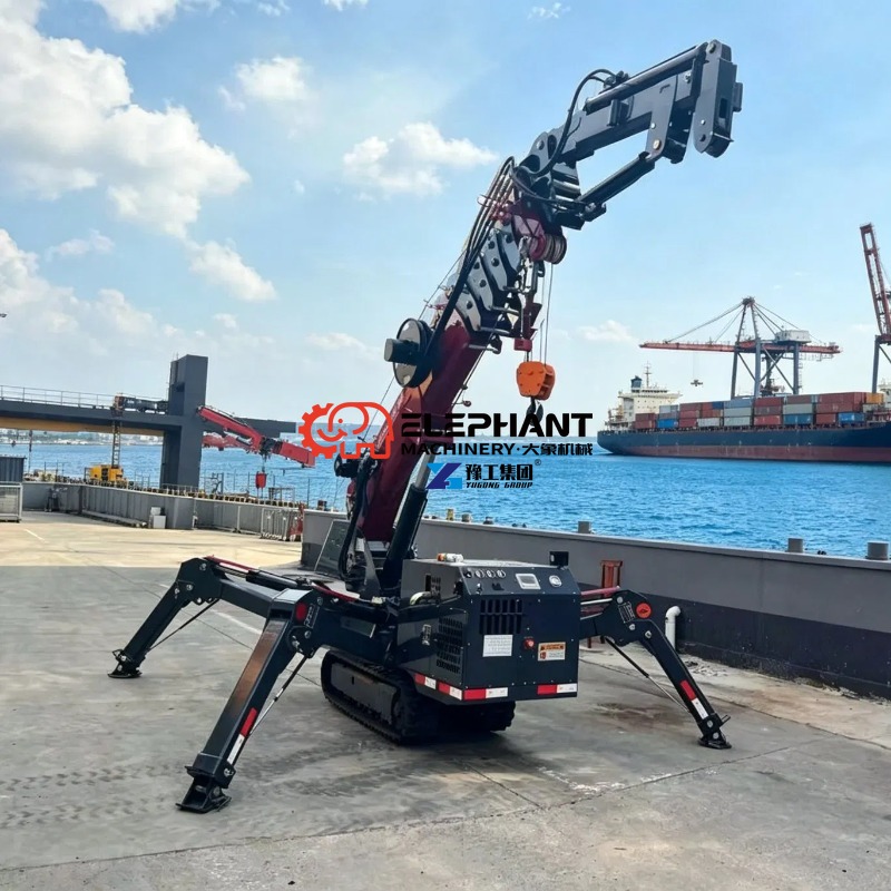 رافعة عنكبوتية هيدروليكية صغير - مراجعة Compact Crawler Boom Lift وسعره