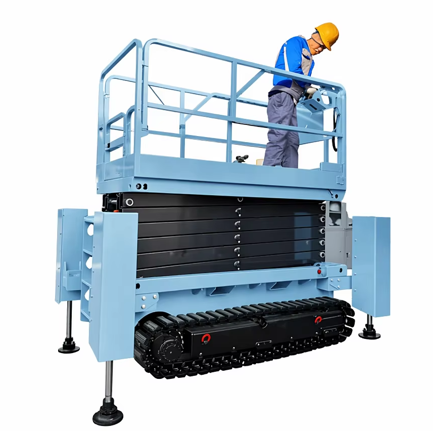 رافعة مفصلية مدمجة تعمل بالبطا - مراجعة Compact Crawler Boom Lift وسعره