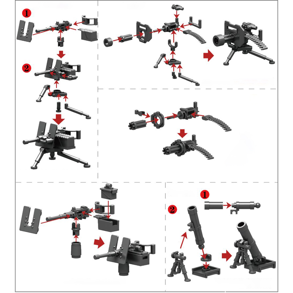 نموذج مكعبات بناء للأسلحة الثق - مراجعة Heavy Equipment Games وسعره